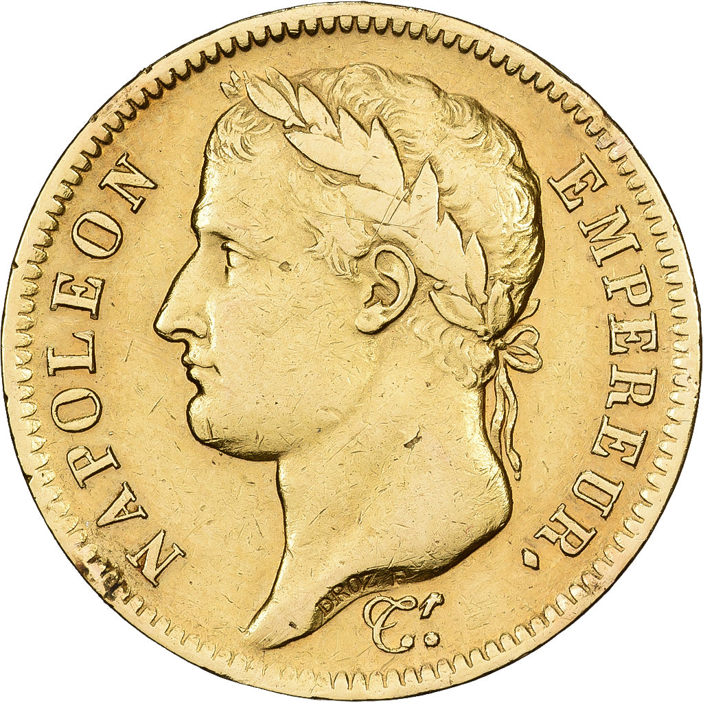 France, 40 Francs, Napoléon I, 1813, Paris, Gold, EF(40-45), Gadoury:1084