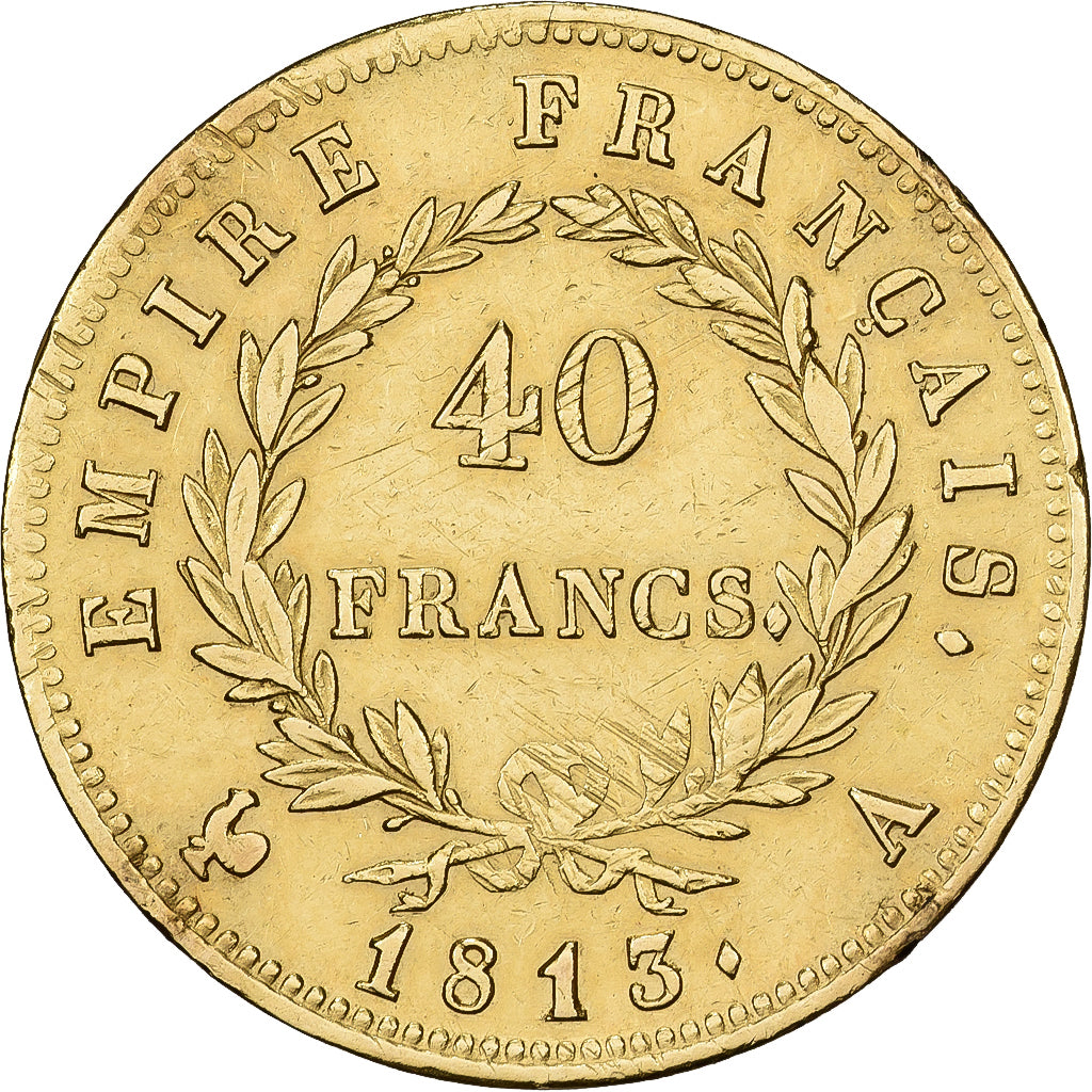 France, 40 Francs, Napoléon I, 1813, Paris, Gold, EF(40-45), Gadoury:1084