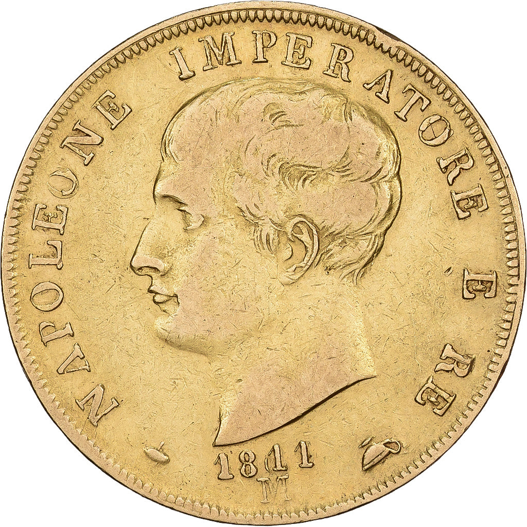 Italien Staaten, KINGDOM OF NAPOLEON, 40 Lire, Napoléon I, 1811, Milan, Gold