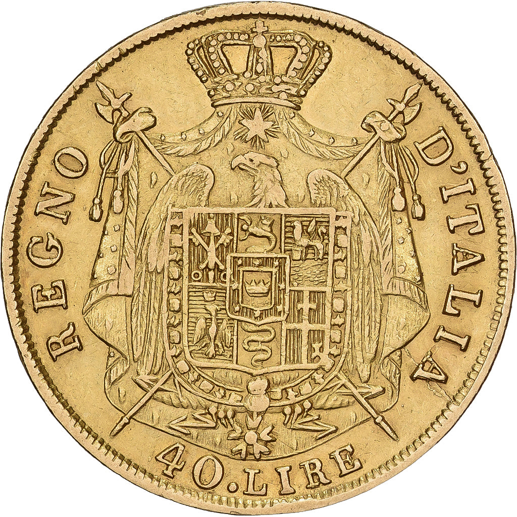 Italien Staaten, KINGDOM OF NAPOLEON, 40 Lire, Napoléon I, 1811, Milan, Gold
