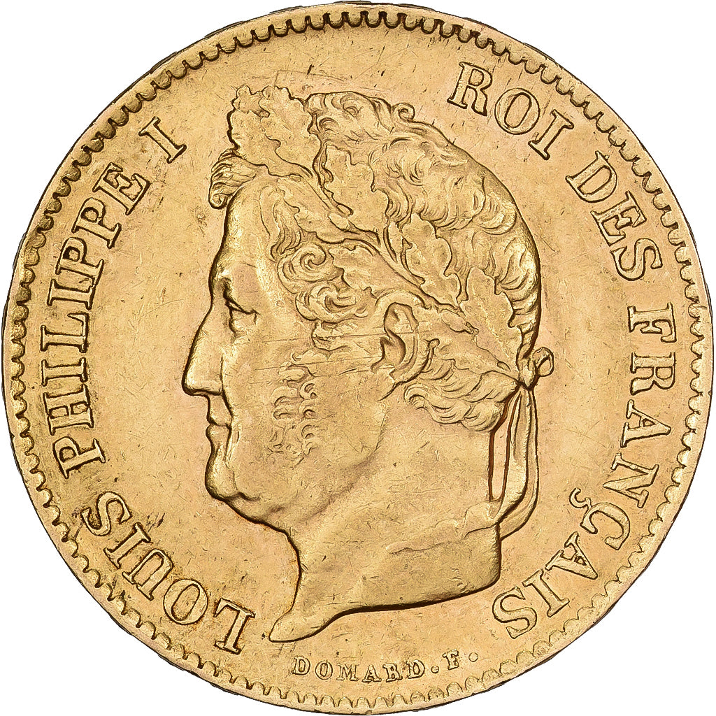 France, 40 Francs, Louis-Philippe, 1834, Paris, Gold, AU(50-53), Gadoury:1106