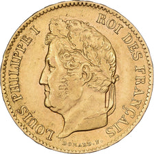 Francia, 40 Francs, Louis-Philippe, 1834, Paris, Oro, BB+, Gadoury:1106