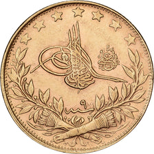 Ottoman Empire, Muhammad V, 100 Kurush, 1917, Qustantiniyah, Gold, AU(50-53)