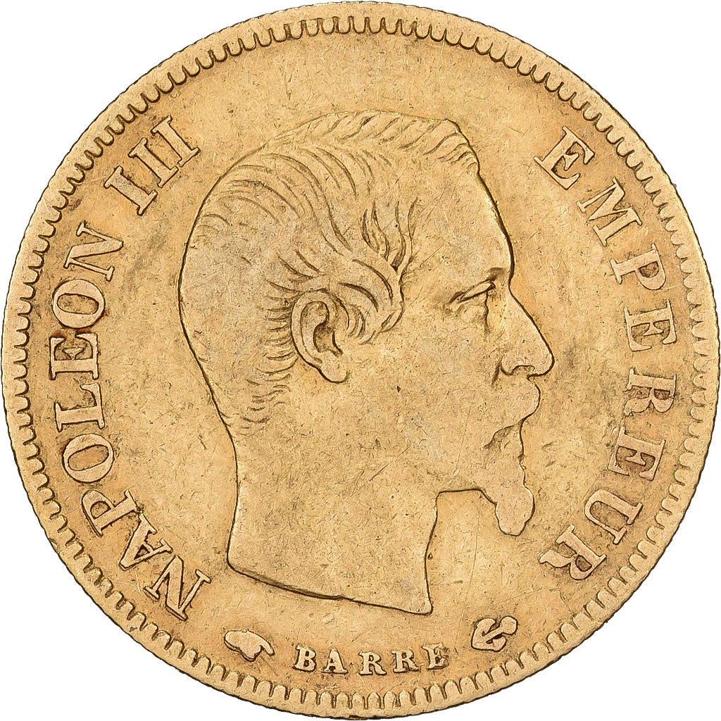 France, 10 Francs, Napoléon III, 1856, Paris, Gold, VF(20-25), Gadoury:1014