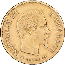 Francia, 10 Francs, Napoléon III, 1860, Strasbourg, Oro, MB+, Gadoury:1014