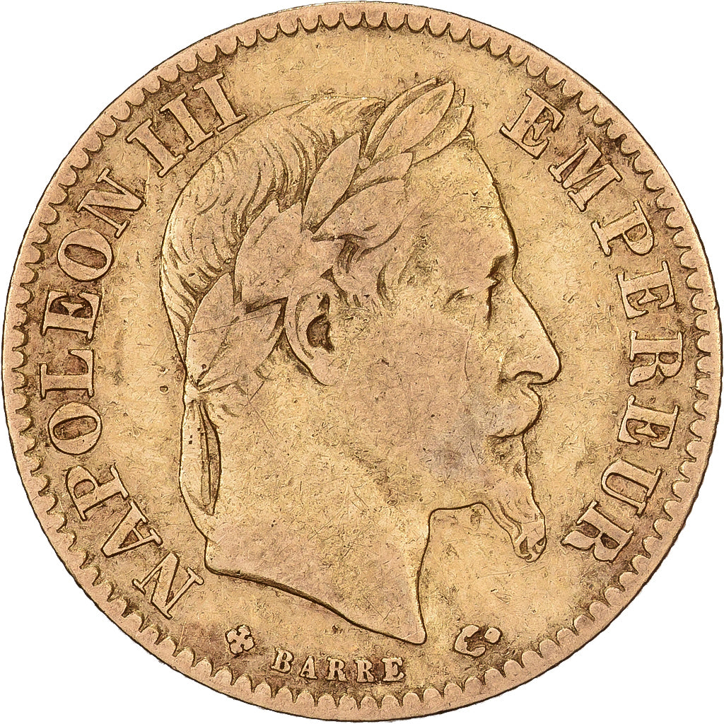 Frankreich, 10 Francs, Napoléon III, 1866, Strasbourg, Gold, S, Gadoury:1015