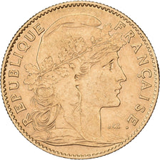France, 10 Francs, Marianne Coq, 1901, Paris, Gold, AU(50-53), Gadoury:1017