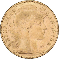 Frankreich, 10 Francs, Marianne Coq, 1911, Paris, Gold, SS+, KM:846