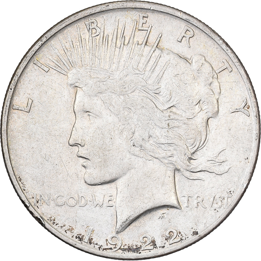 États-Unis, Dollar, Peace, 1922, Denver, Argent, TTB