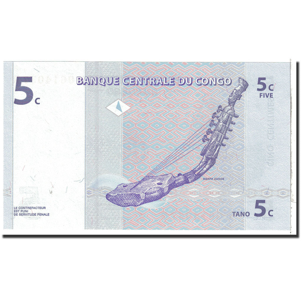Banknote, Congo Democratic Republic, 5 Centimes, 1997, 1997-11-01, KM:81a