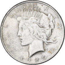 United States, Dollar, Peace, 1925, Philadelphia, Silver, EF(40-45), KM:150