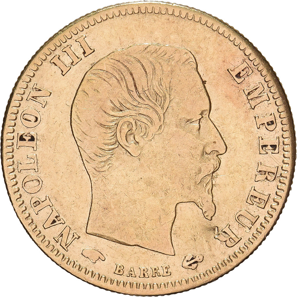 Frankreich, 5 Francs, Napoléon III, 1857, Paris, Gold, SS, Gadoury:1001