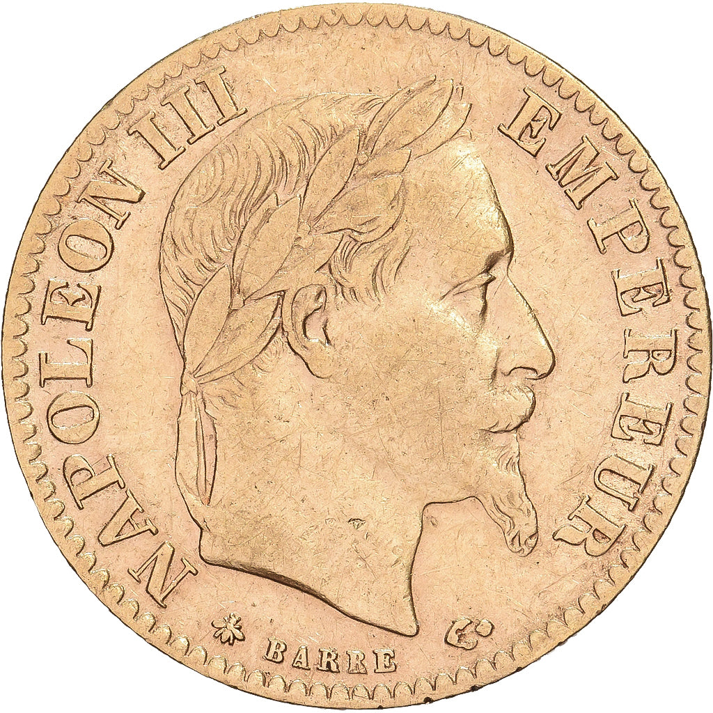 France, 10 Francs, Napoléon III, 1866, Paris, Gold, EF(40-45), Gadoury:1015