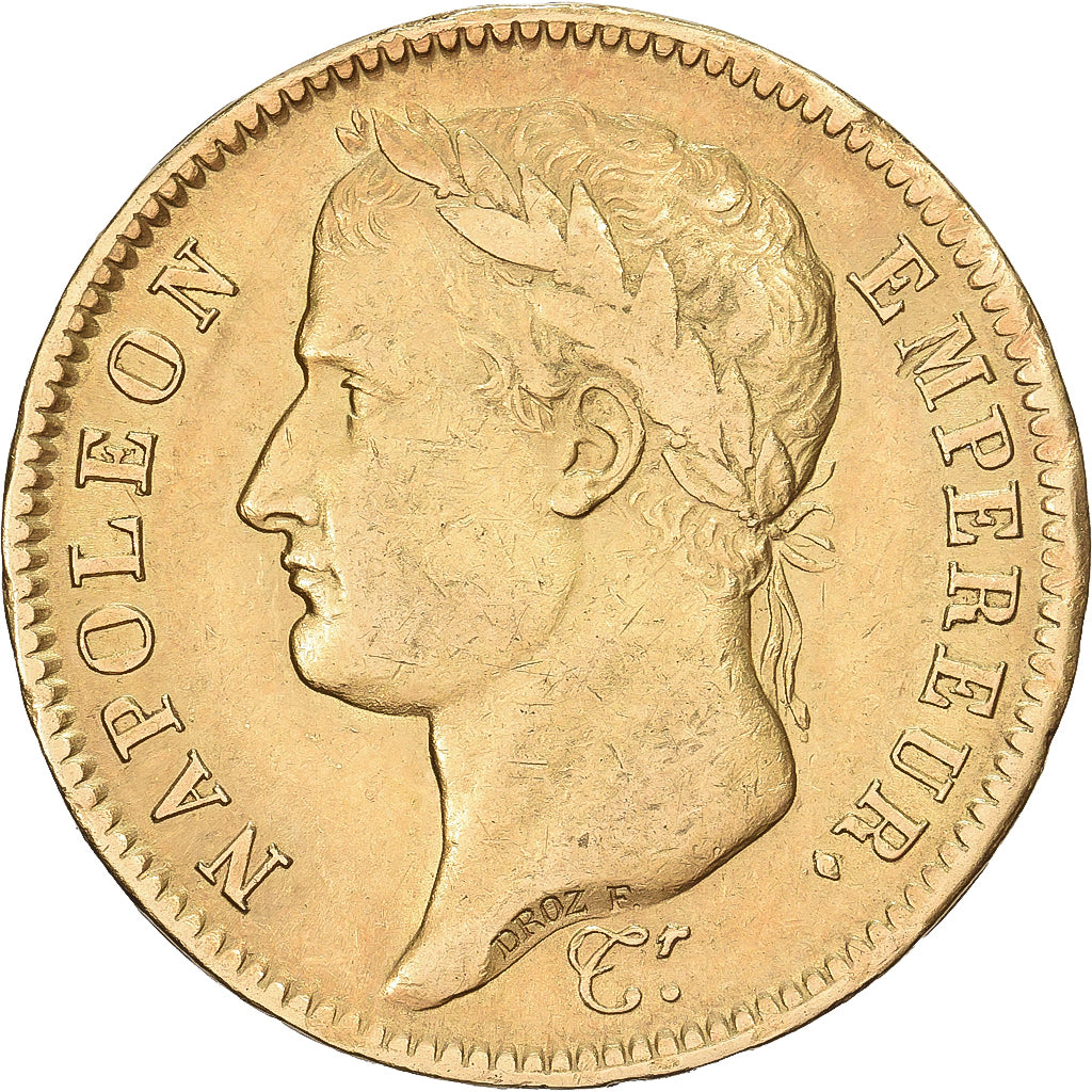 France, 40 Francs, Napoléon I, 1810, Lille, Gold, EF(40-45), KM:696.6