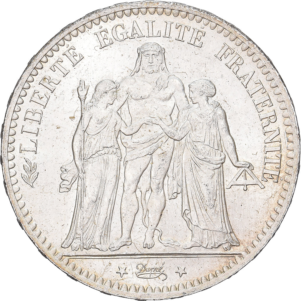 France, 5 Francs, Hercule, 1877, Paris, Rare in this quality, Silver, MS(63)
