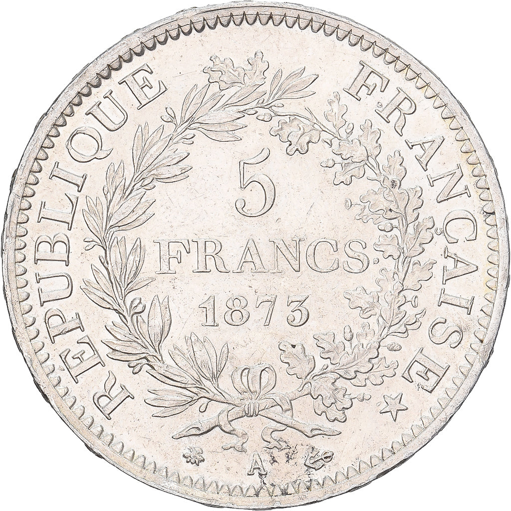 Frankreich, 5 Francs, Hercule, 1873, Paris, Silber, VZ+, Gadoury:745.a, KM:820.1