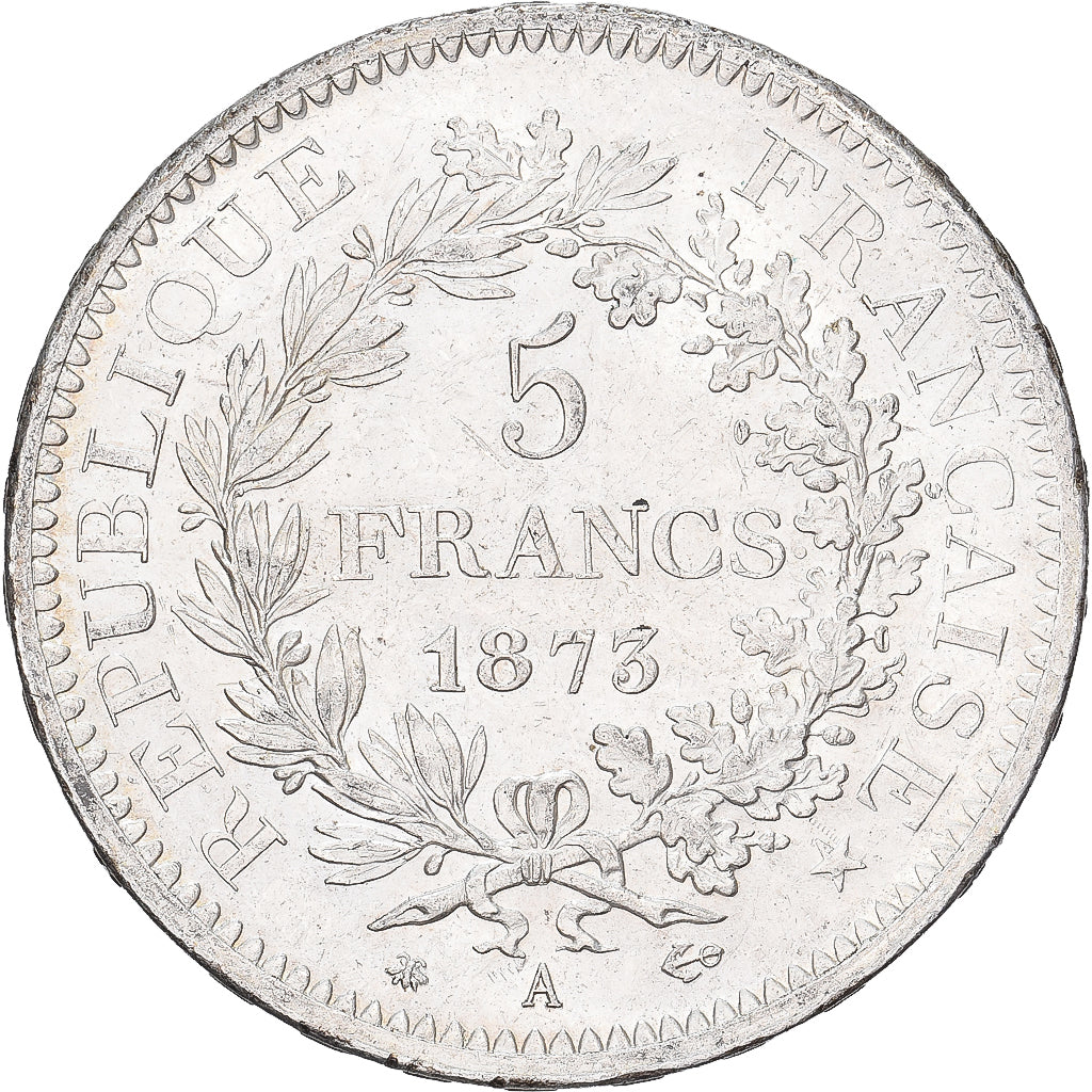 Frankreich, 5 Francs, Hercule, 1873, Paris, Silber, VZ+, Gadoury:745.a, KM:820.1