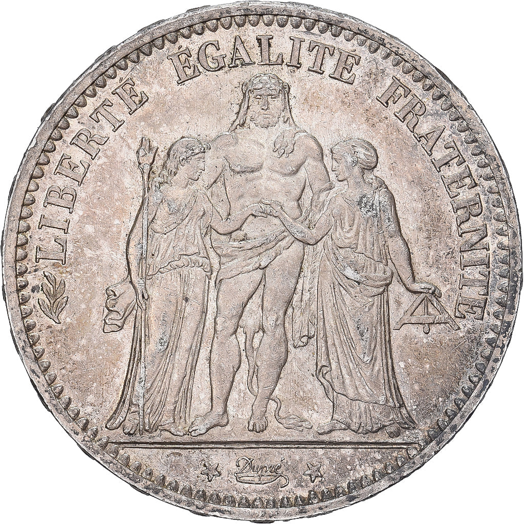 France, 5 Francs, Hercule, 1873, Paris, Silver, MS(60-62), Gadoury:745.a