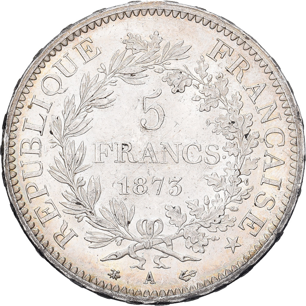 Francia, 5 Francs, Hercule, 1873, Paris, Argento, SPL, Gadoury:745.a, KM:820.1