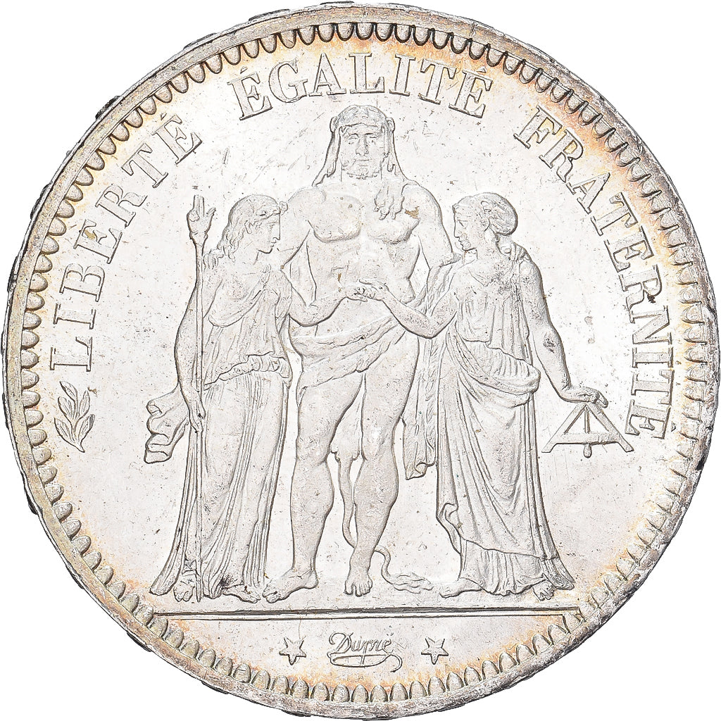 França, 5 Francs, Hercule, 1873, Paris, Prata, MS(63), Gadoury:745.a, KM:820.1