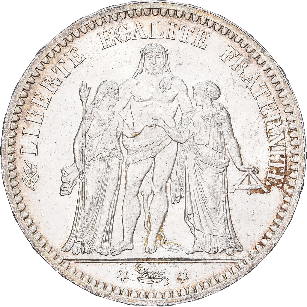 France, 5 Francs, Hercule, 1873, Paris, Silver, MS(63), Gadoury:745.a, KM:820.1