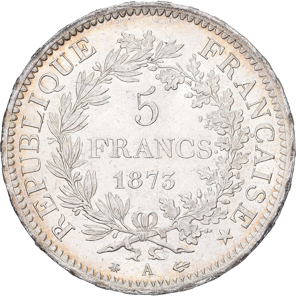 Francia, 5 Francs, Hercule, 1873, Paris, Argento, SPL, Gadoury:745.a, KM:820.1