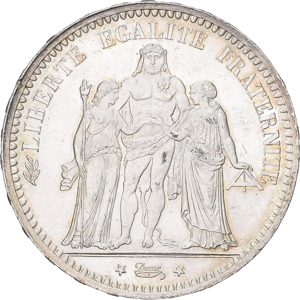 France, 5 Francs, Hercule, 1873, Paris, Silver, MS(63), Gadoury:745.a, KM:820.1