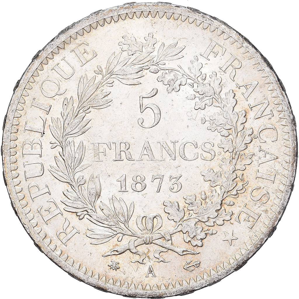 Francia, 5 Francs, Hercule, 1873, Paris, Argento, SPL, Gadoury:745.a, KM:820.1