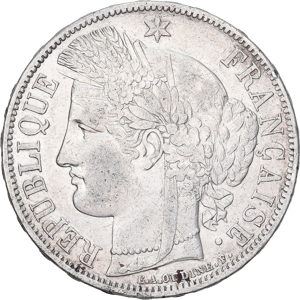 Frankreich, 5 Francs, Cérès, 1870, Paris, Silber, SS, Gadoury:743, KM:819
