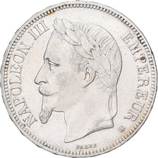 Francia, 5 Francs, Napoléon III, 1869, Strasbourg, Argento, SPL-, Gadoury:739