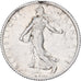 Francja, Franc, Semeuse, 1917, Paris, flan clipé, Srebro, AU(50-53), KM:844
