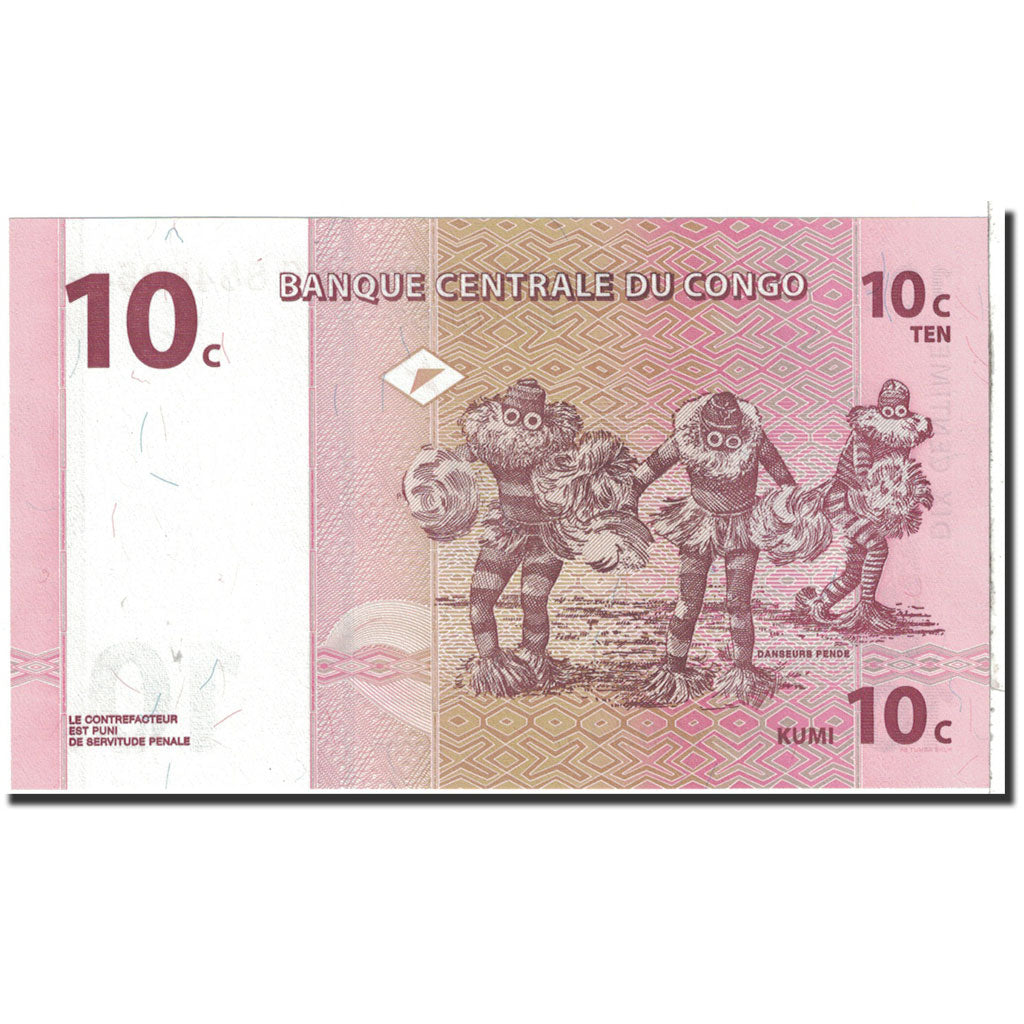 Banknote, Congo Democratic Republic, 10 Centimes, 1997, 1997-11-01, KM:82a