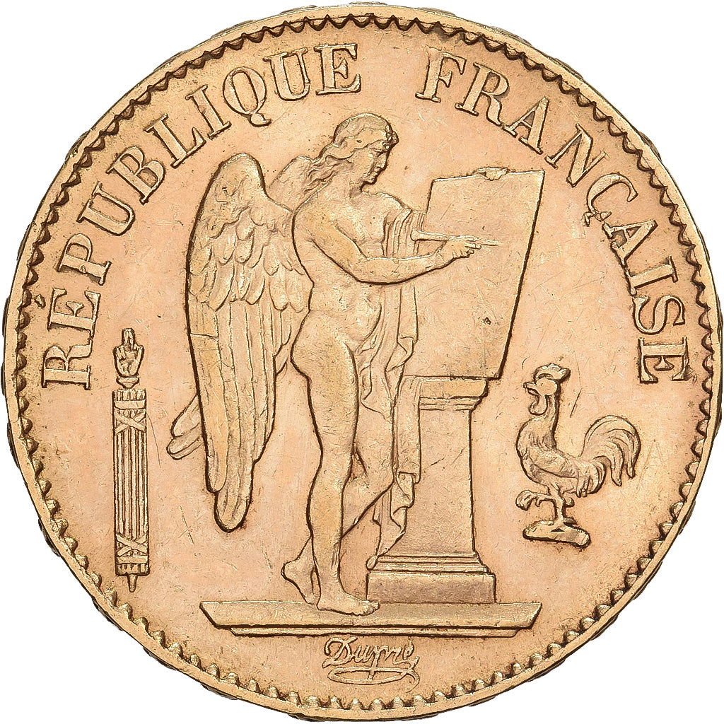 Frankreich, 20 Francs, Génie, 1886, Paris, Gold, VZ+, Gadoury:1063, KM:825