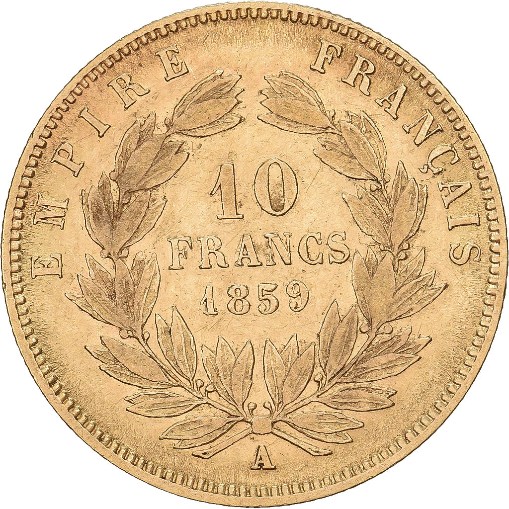 Frankrijk, 10 Francs, Napoléon III, 1859, Paris, Goud, FR, Gadoury:1014