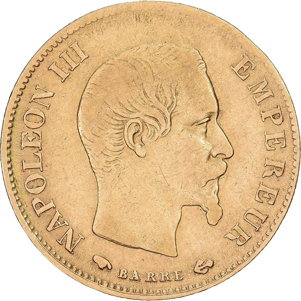 France, 10 Francs, Napoléon III, 1860, Paris, Gold, VF(30-35), Gadoury:1014