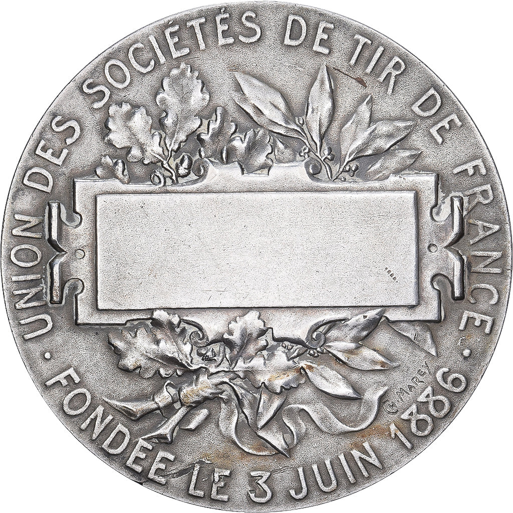 Francia, medalla, Union des Sociétés de Tir de France, XXth Century, Plata