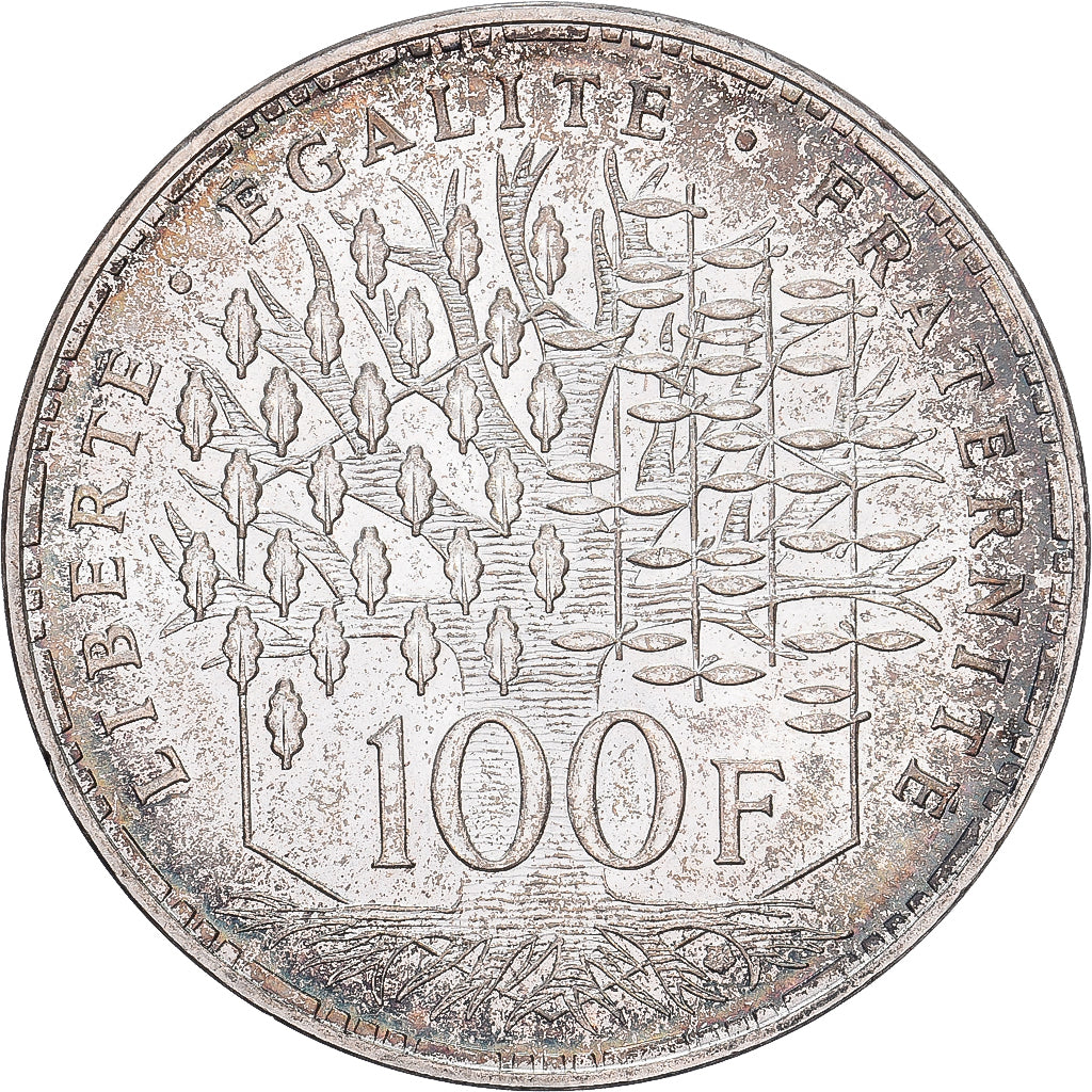 Francia, 100 Francs, Panthéon, 1985, Paris, Plata, EBC, Gadoury:898, KM:951.1