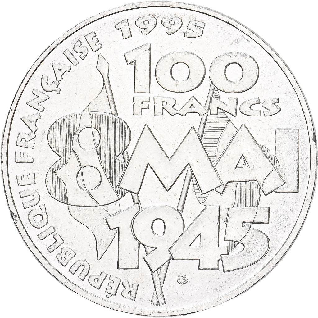 Francia, 100 Francs, 8 mai 1945, 1995, Plata, EBC, Gadoury:952, KM:1116.1