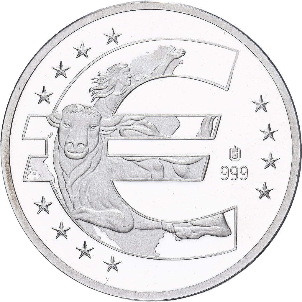 Duitsland, Medaille, 10 ans de l'Euro, 2010, Zilver, FDC