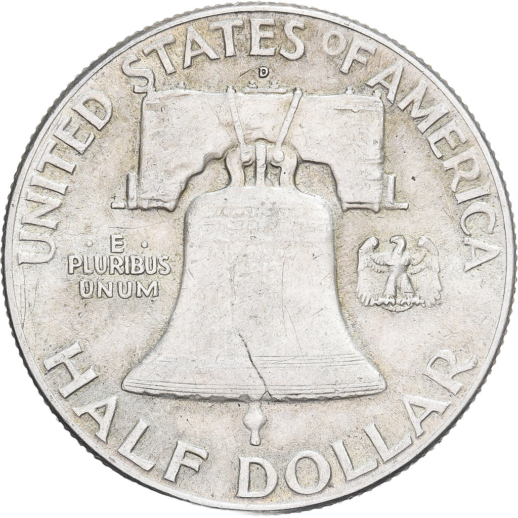 Stati Uniti, Half Dollar, Franklin, 1948, Denver, Argento, BB