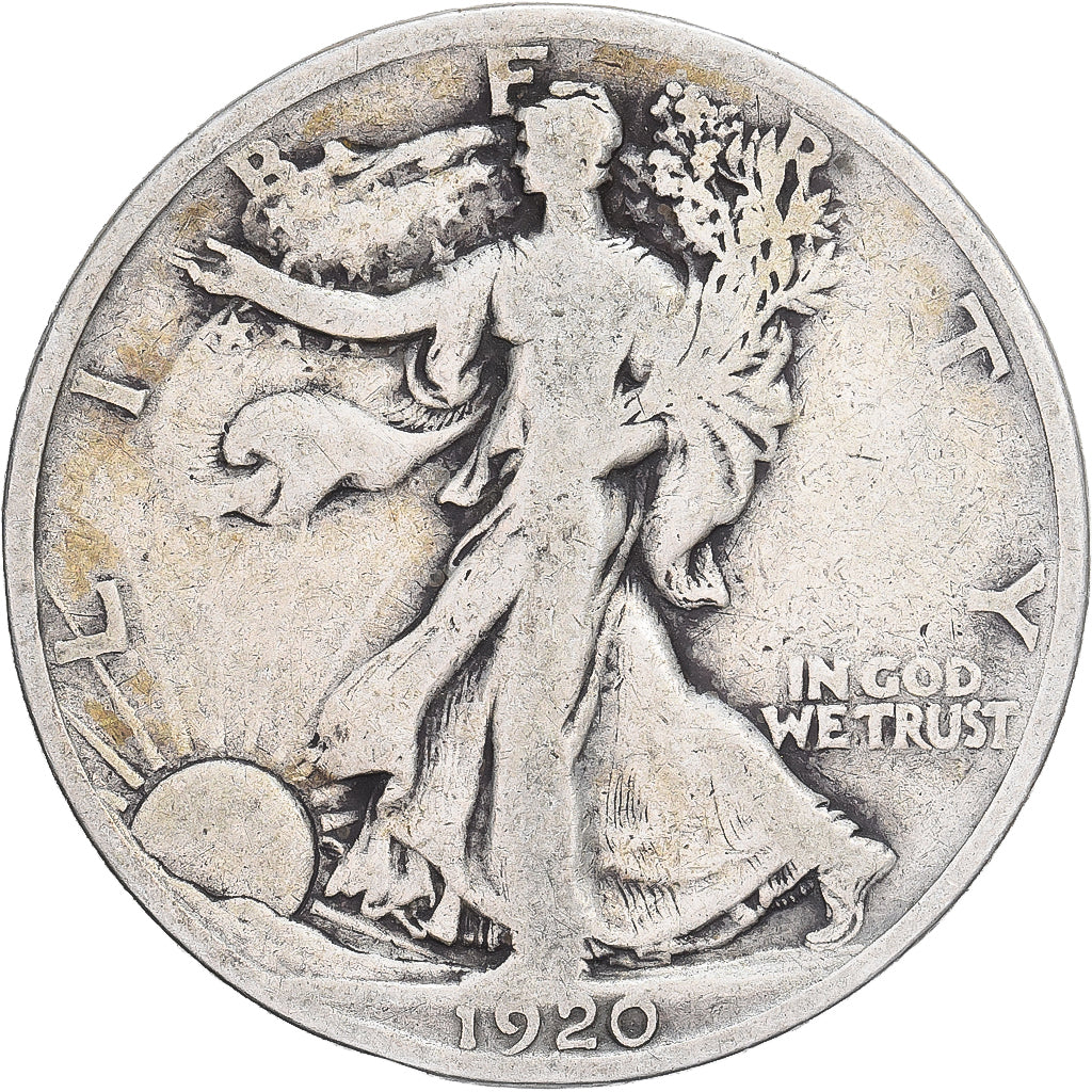 Vereinigte Staaten, Half Dollar, Walking Liberty, 1920, Philadelphia, Silber, S