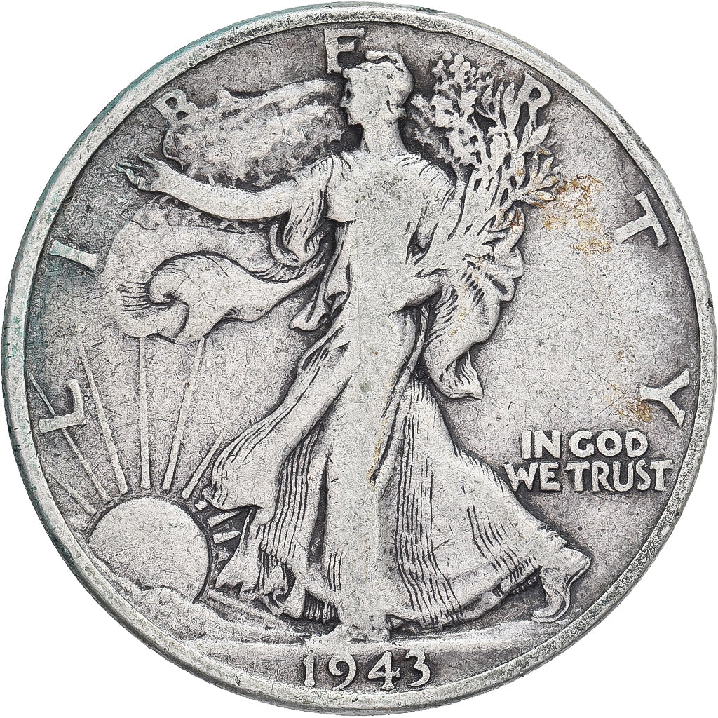 Vereinigte Staaten, Half Dollar, Walking Liberty, 1943, Philadelphia, Silber, S