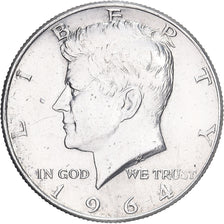 États-Unis, Half Dollar, Kennedy, 1964, Philadelphie, Argent, SUP