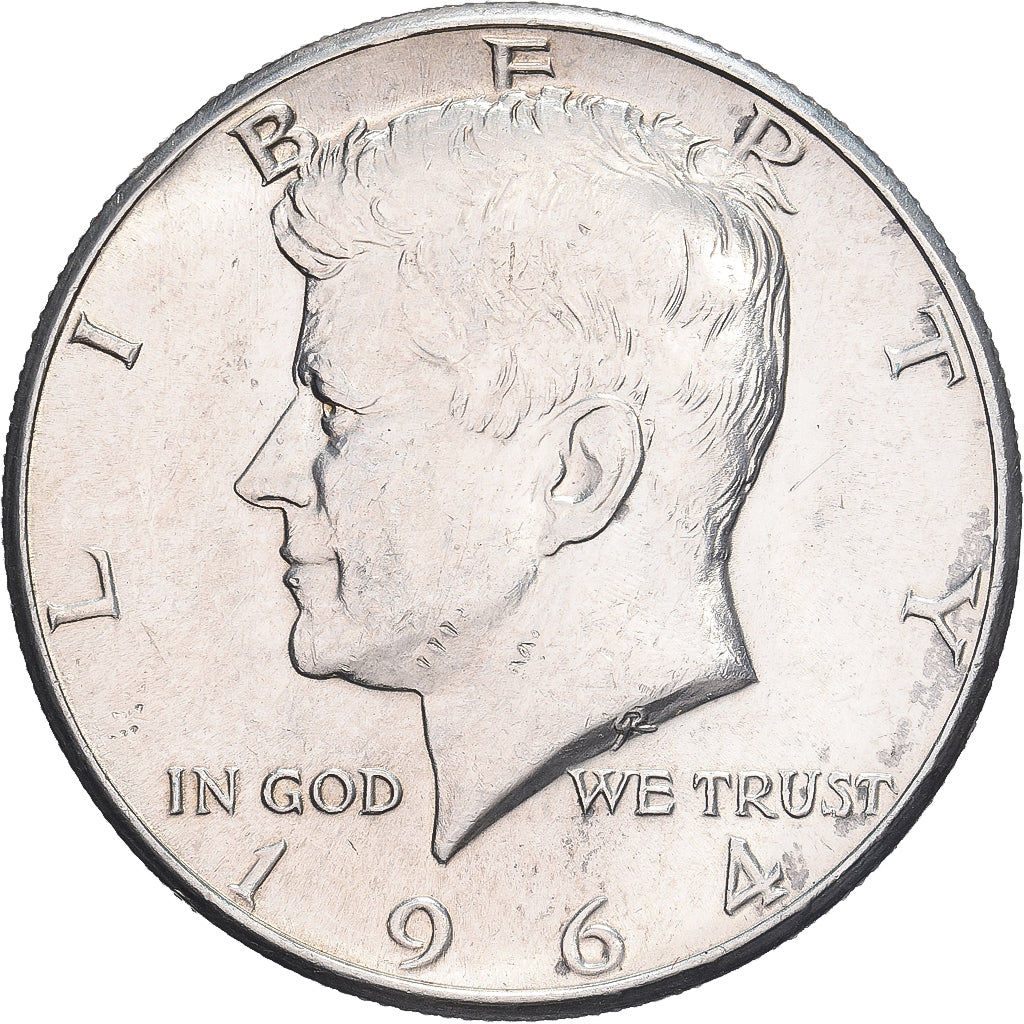 Estados Unidos, Half Dollar, Kennedy, 1964, Philadelphia, Plata, SC