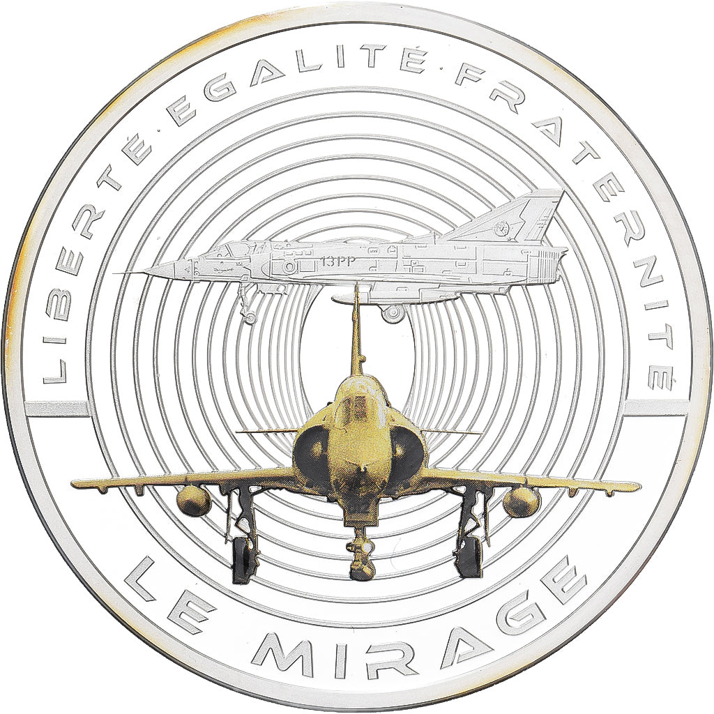 France, Médaille, Les Fleurons Français, Le Mirage, Argent, FDC