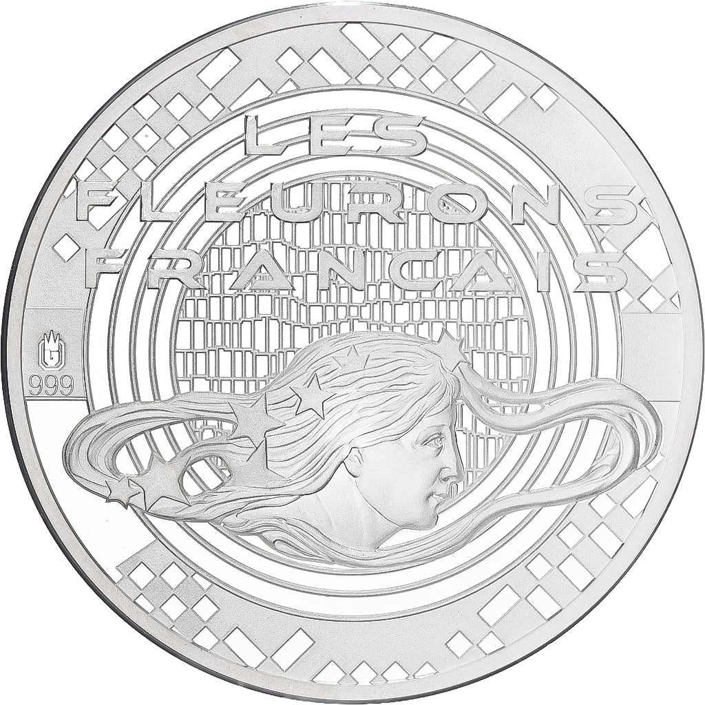 France, Médaille, Les Fleurons Français, Le Mirage, Argent, FDC