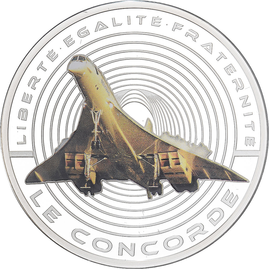 France, Medal, Les Fleurons Français, Le Concorde, Silver, MS(65-70)