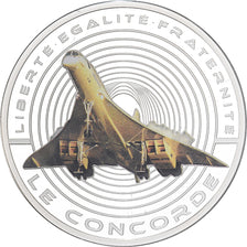 France, Médaille, Les Fleurons Français, Le Concorde, Argent, FDC