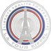 França, medalha, Les Fleurons Français, La Tour Eiffel, Prata, MS(65-70)