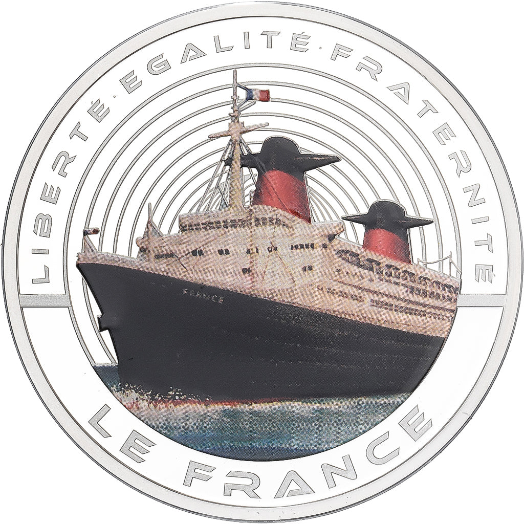 France, Médaille, Les Fleurons Français, Le France, Argent, FDC